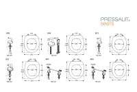 BISAGRAS ASIENTO y TAPA INODORO PRESSALIT 2000